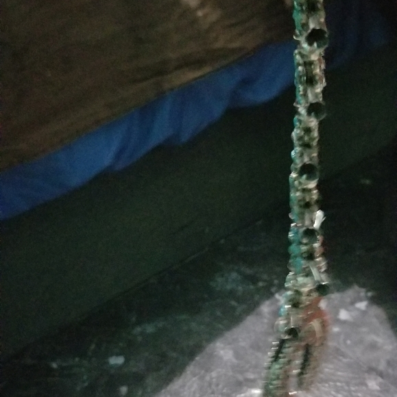 Silver Double Sided Petit Point Cluster Turquoise& - Picture 8 of 11